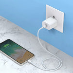 Carregador de Viagem 18W Interface USB-C / Type-C, Ficha US, 18W Ficha US