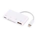Adaptador Leitor de Câmara NK-108L 8 Pinos para USB + Cartão TF + Cartão SD, Compatível com Sistemas IOS 9.1 e Superior, NK-108L