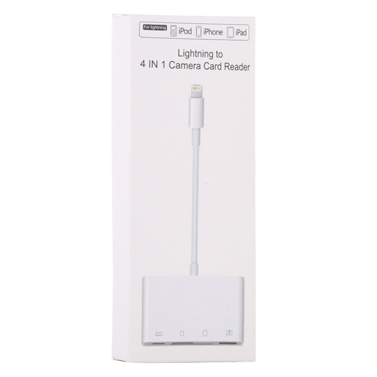 Adaptador Leitor de Câmara NK-108L 8 Pinos para USB + Cartão TF + Cartão SD, Compatível com Sistemas IOS 9.1 e Superior, NK-108L