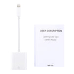 Adaptador Leitor de Câmara NK105 8 Pinos para Cartão SD, Compatível com Sistemas IOS 9.1 e Superior, NK105
