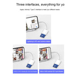 Adaptador Leitor de Câmara NK105 8 Pinos para Cartão SD, Compatível com Sistemas IOS 9.1 e Superior, NK105