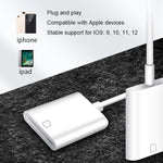 Adaptador Leitor de Câmara NK105 8 Pinos para Cartão SD, Compatível com Sistemas IOS 9.1 e Superior, NK105