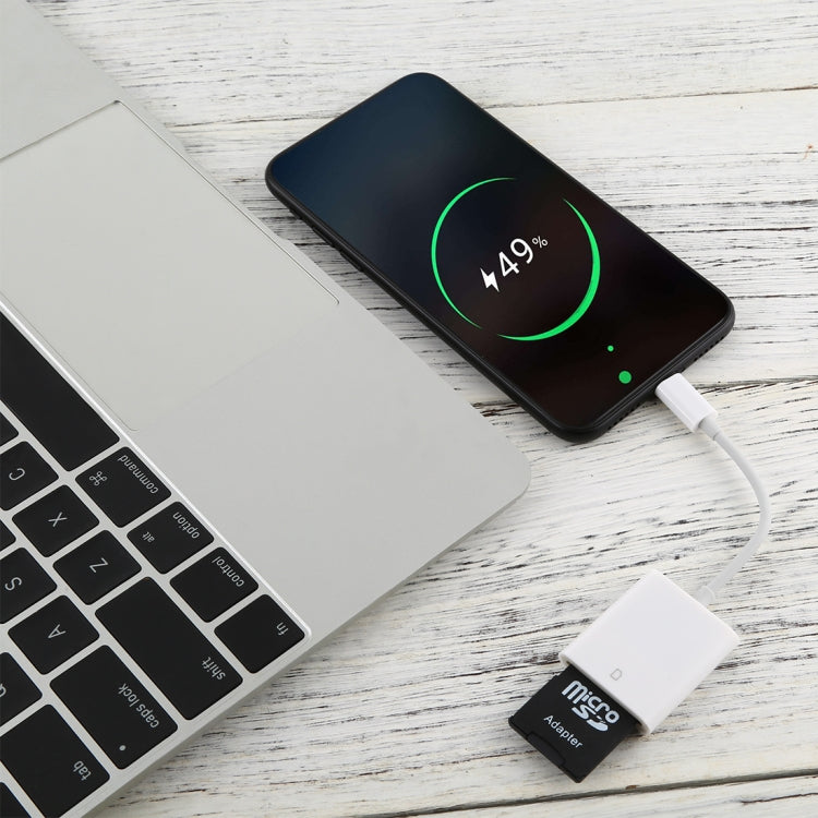 Adaptador Leitor de Câmara NK105 8 Pinos para Cartão SD, Compatível com Sistemas IOS 9.1 e Superior, NK105