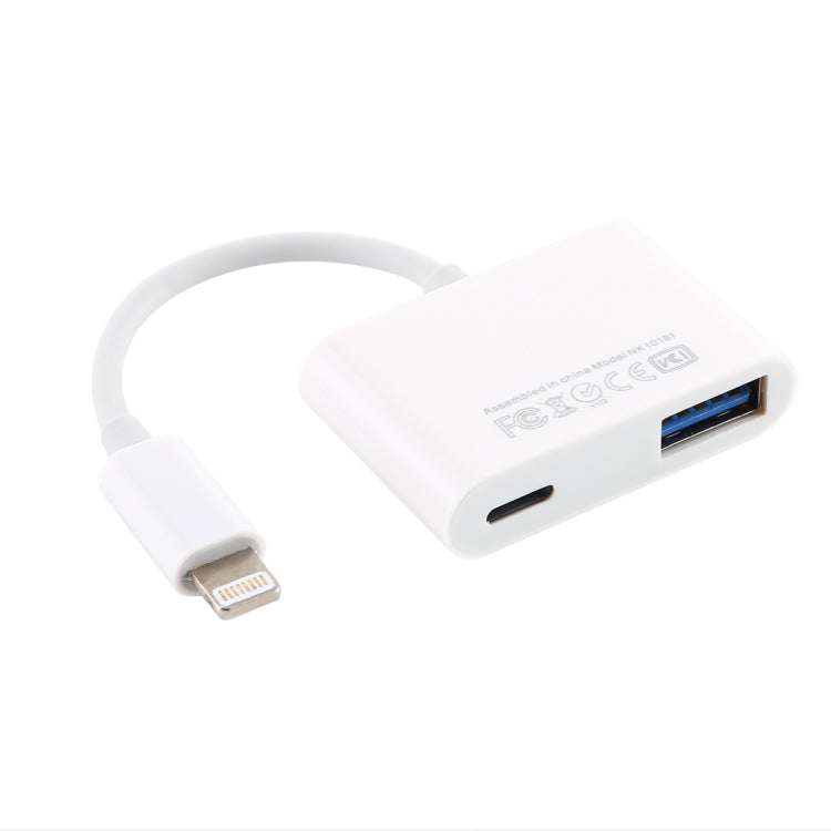 Adaptador Leitor de Câmara NK101 8 Pinos para USB, Compatível com Sistemas IOS 9.1 e Superiores, NK101