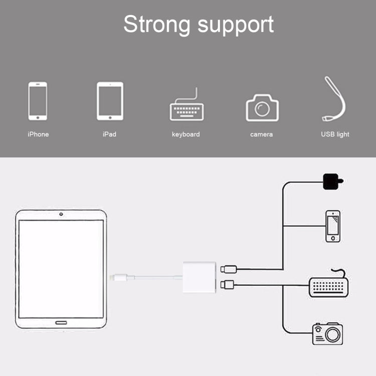 Adaptador Leitor de Câmara NK101 8 Pinos para USB, Compatível com Sistemas IOS 9.1 e Superiores, NK101
