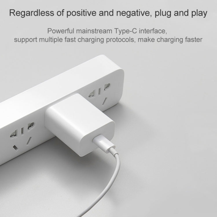 Carregador de Viagem Original Xiaomi AD201 20W Interface USB-C / Type-C Única Versão de Carregamento Rápido, Ficha US, 20W