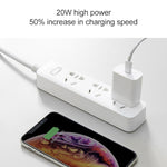 Carregador de Viagem Original Xiaomi AD201 20W Interface USB-C / Type-C Única Versão de Carregamento Rápido, Ficha US, 20W