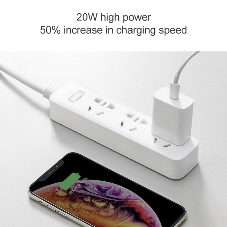 Carregador de Viagem Original Xiaomi AD201 20W Interface USB-C / Type-C Única Versão de Carregamento Rápido, Ficha US, 20W
