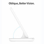 Carregador Sem Fios Magnético Vertical QI Z5A para Telemóveis, Apple Watches e AirPods / Samsung Galaxy Buds / Huawei Free Buds, com Anel de Luz Tátil, Z5A