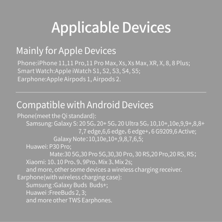 Carregador Sem Fios Magnético Vertical QI Z5A para Telemóveis, Apple Watches e AirPods / Samsung Galaxy Buds / Huawei Free Buds, com Anel de Luz Tátil, Z5A