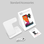 Carregador Sem Fios Magnético Vertical QI Z5A para Telemóveis, Apple Watches e AirPods / Samsung Galaxy Buds / Huawei Free Buds, com Anel de Luz Tátil, Z5A