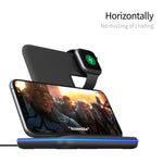 Carregador Sem Fios Magnético Vertical QI Z5A para Telemóveis, Apple Watches e AirPods / Samsung Galaxy Buds / Huawei Free Buds, com Anel de Luz Tátil, Z5A