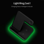 Carregador Sem Fios Magnético Vertical QI Z5A para Telemóveis, Apple Watches e AirPods / Samsung Galaxy Buds / Huawei Free Buds, com Anel de Luz Tátil, Z5A