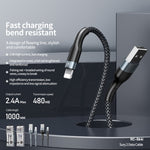 Cabo de Dados REMAX RC-064i Sury 2 Series 1m 2.4A USB para 8 Pinos para iPhone, iPad, 8 Pinos