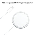 Carregador Sem Fios Magnético Magsafe Redondo Estilo Liga de Alumínio OJD-63 15W, Magnético