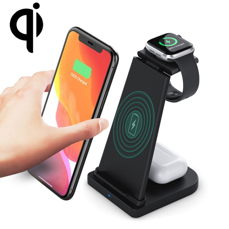 Suporte de Carregamento Multifuncional Dobrável 3 em 1 HQ-UD21 para Telemóvel, Relógio e Carregador Sem Fios para iPhones, Apple Watch e Airpods, HQ-UD21