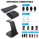 Suporte de Carregamento Multifuncional Dobrável 3 em 1 HQ-UD21 para Telemóvel, Relógio e Carregador Sem Fios para iPhones, Apple Watch e Airpods, HQ-UD21