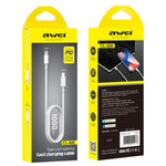 AWEI CL-68 Cabo de Dados de Carregamento Rápido PD 3A Tipo-C / USB-C para 8 Pinos, Comprimento: 1m