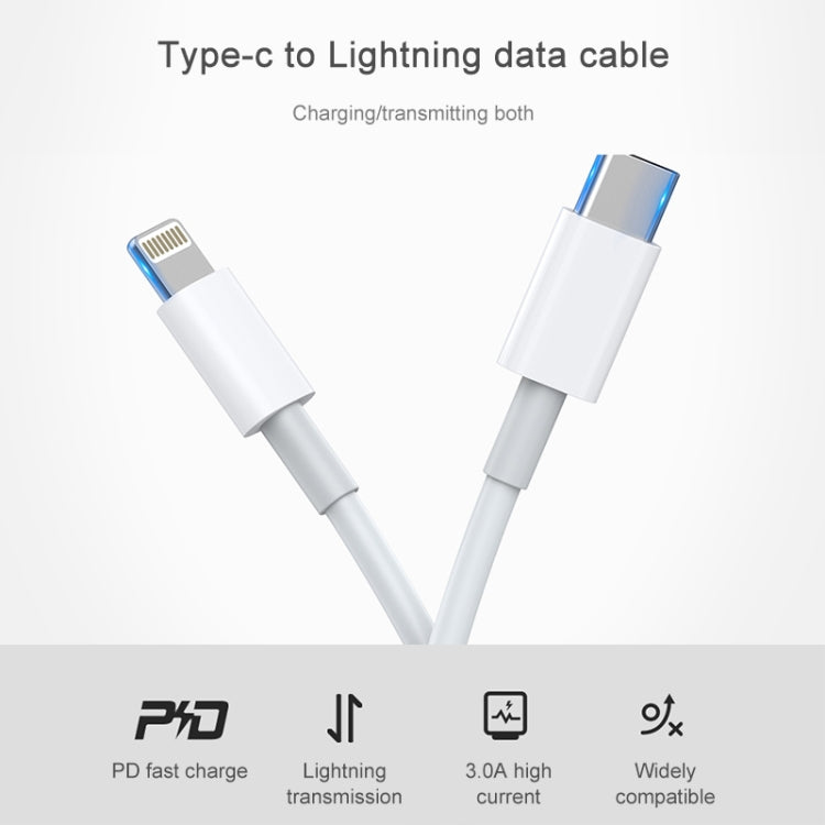 AWEI CL-68 Cabo de Dados de Carregamento Rápido PD 3A Tipo-C / USB-C para 8 Pinos, Comprimento: 1m