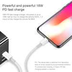 AWEI CL-68 Cabo de Dados de Carregamento Rápido PD 3A Tipo-C / USB-C para 8 Pinos, Comprimento: 1m