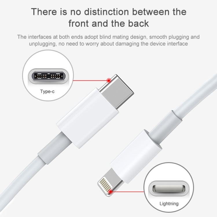 AWEI CL-68 Cabo de Dados de Carregamento Rápido PD 3A Tipo-C / USB-C para 8 Pinos, Comprimento: 1m