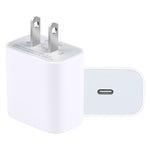 Carregador de Viagem PD 20W Interface USB-C / Type-C Única, Ficha US, 20W Ficha US