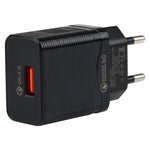 Conjunto de Carregador de Viagem LZ-728 2 em 1 18W QC 3.0 Interface USB + Cabo de Dados USB para 8 Pinos, Plugue EU, Comprimento do Cabo: 1m, com Cabo de 8 Pinos