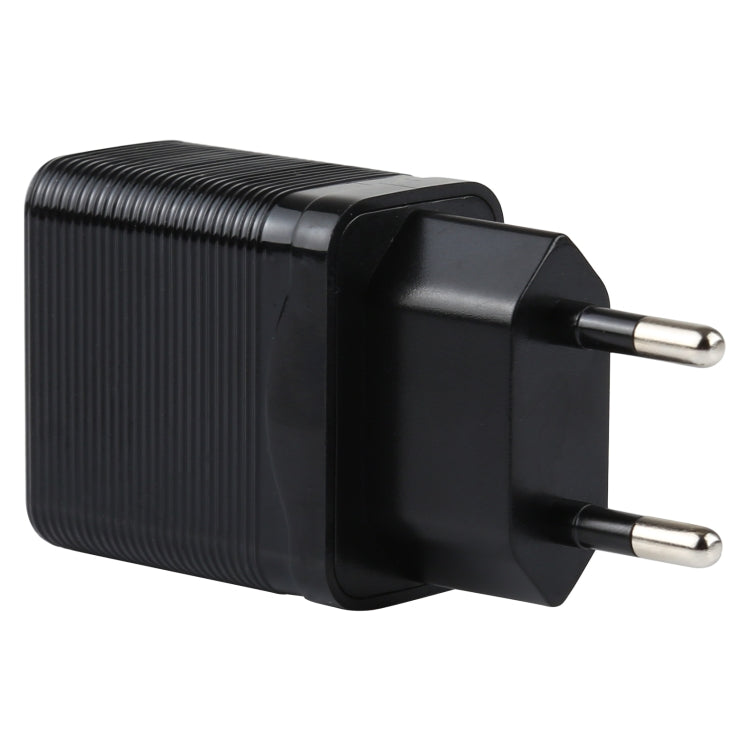 Conjunto de Carregador de Viagem LZ-728 2 em 1 18W QC 3.0 Interface USB + Cabo de Dados USB para 8 Pinos, Plugue EU, Comprimento do Cabo: 1m, com Cabo de 8 Pinos