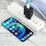 Conjunto de Carregador de Viagem LZ-728 2 em 1 18W QC 3.0 Interface USB + Cabo de Dados USB para 8 Pinos, Plugue EU, Comprimento do Cabo: 1m, com Cabo de 8 Pinos