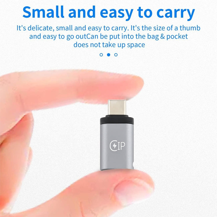 Adaptador de Carregamento USB-C / Tipo-C Macho para 8 Pinos Fêmea, Suporta Transmissão de Dados, 8 Pinos Fêmea