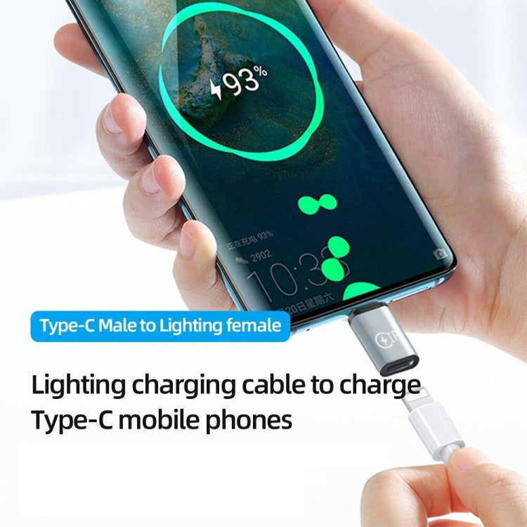 Adaptador de Carregamento USB-C / Tipo-C Macho para 8 Pinos Fêmea, Suporta Transmissão de Dados, 8 Pinos Fêmea