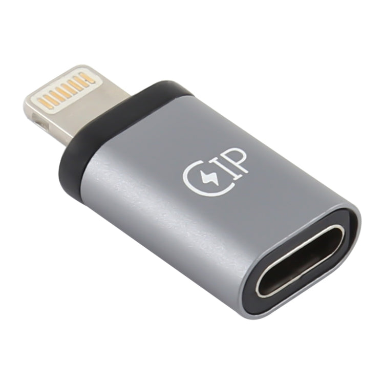 Adaptador de Carregamento 8 Pinos Macho para USB-C / Tipo-C Fêmea, Suporta Transmissão de Dados, 8 Pinos Macho
