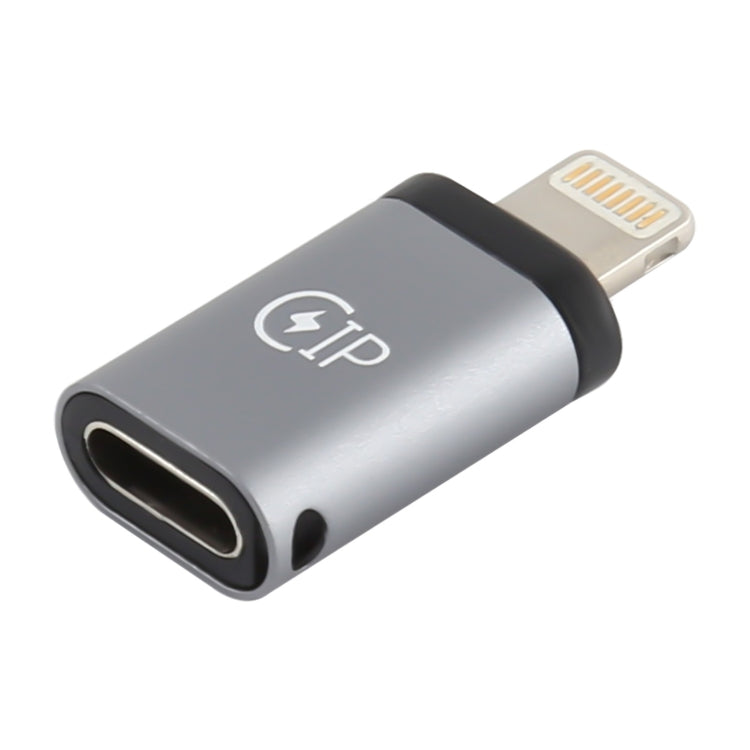 Adaptador de Carregamento 8 Pinos Macho para USB-C / Tipo-C Fêmea, Suporta Transmissão de Dados, 8 Pinos Macho