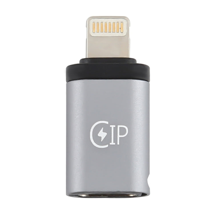 Adaptador de Carregamento 8 Pinos Macho para USB-C / Tipo-C Fêmea, Suporta Transmissão de Dados, 8 Pinos Macho
