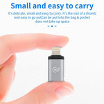Adaptador de Carregamento 8 Pinos Macho para USB-C / Tipo-C Fêmea, Suporta Transmissão de Dados, 8 Pinos Macho