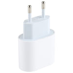 L-012 Carregador de Viagem 2 em 1 20W PD USB-C / Type-C + Conjunto de Cabo de Dados USB-C / Type-C para 8 Pinos, Ficha EU
