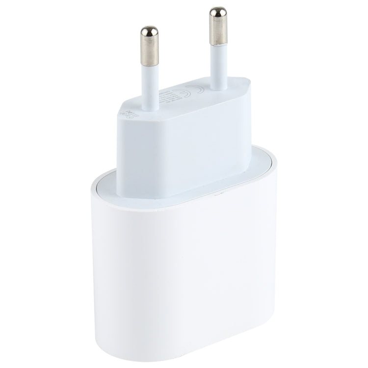 L-012 Carregador de Viagem 2 em 1 20W PD USB-C / Type-C + Conjunto de Cabo de Dados USB-C / Type-C para 8 Pinos, Ficha EU