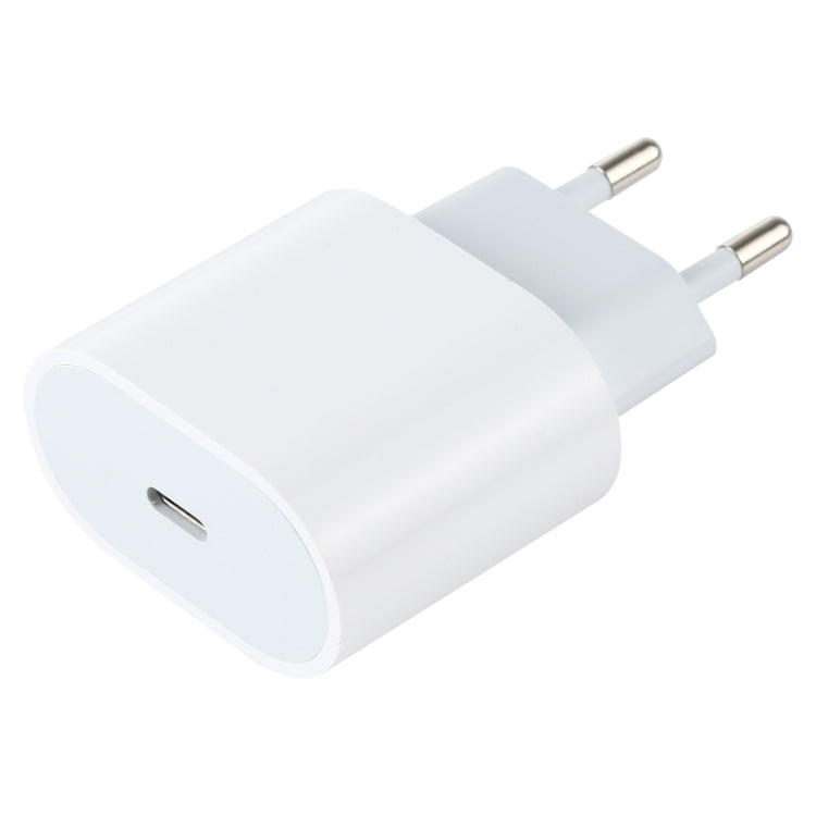 L-012 Carregador de Viagem 2 em 1 20W PD USB-C / Type-C + Conjunto de Cabo de Dados USB-C / Type-C para 8 Pinos, Ficha EU