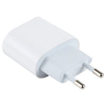 L-012 Carregador de Viagem 2 em 1 20W PD USB-C / Type-C + Conjunto de Cabo de Dados USB-C / Type-C para 8 Pinos, Ficha EU