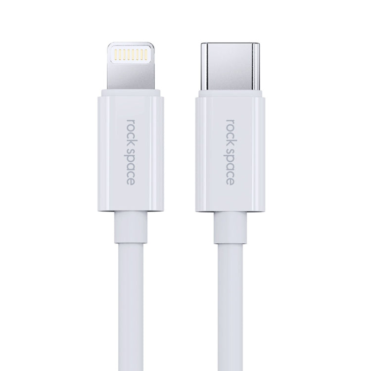 Cabo de Dados TPE de Carregamento Rápido ROCK Space Z19 PD 20W 3A USB-C / Tipo-C para 8 Pinos, Comprimento do Cabo: 1m, Z19