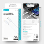 Cabo de Dados TPE de Carregamento Rápido ROCK Space Z19 PD 20W 3A USB-C / Tipo-C para 8 Pinos, Comprimento do Cabo: 1m, Z19