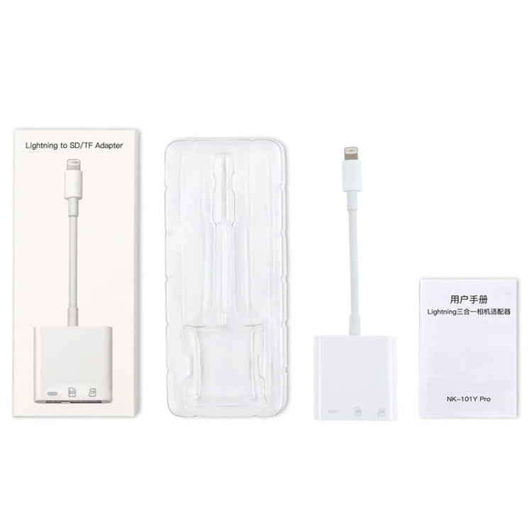 Adaptador Leitor de Câmara NK-101Y Pro 8 Pinos para 8 Pinos + SD + TF Porta 3 em 1