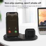 OJD-45 Carregador Sem Fios Multi-funções 3 em 1 QI 10W para Telemóvel + Relógio + Porta de Carregamento para Auriculares 8 Pinos, para Telemóveis, Relógios e AirPods 2, OJD-45