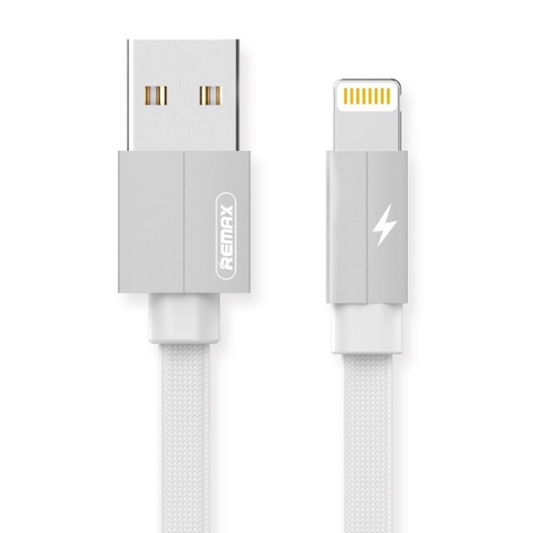 REMAX RC-094i Cabo de Dados de Carregamento Rápido 2m 2.4A USB para 8 Pinos com Trança de Liga de Alumínio, 8 Pinos