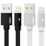 REMAX RC-094i Cabo de Dados de Carregamento Rápido 2m 2.4A USB para 8 Pinos com Trança de Liga de Alumínio, 8 Pinos