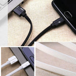 REMAX RC-094i Cabo de Dados de Carregamento Rápido 2m 2.4A USB para 8 Pinos com Trança de Liga de Alumínio, 8 Pinos