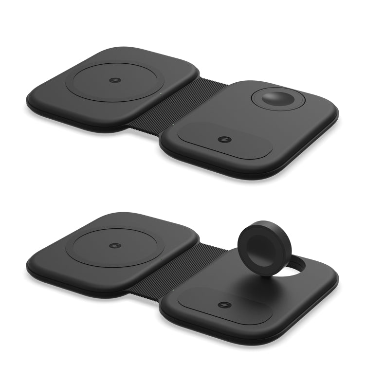 Carregador Sem Fios Magnético Dobrável Multifuncional 3 em 1 15W para iPhone Series & Apple Watches & AirPods, F20