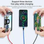 K061 Cabo de Dados de Carregamento Rápido Redondo 3 em 1 USB para 8 Pinos + USB-C / Tipo-C + Micro USB 1.2m 5A