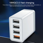 WK WP-U125 Série Youpin Carregador Rápido de Viagem 18W QC3.0 4 Portas USB, Ficha CN / Ficha US, Ficha CN / Ficha US