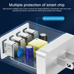 WK WP-U125 Série Youpin Carregador Rápido de Viagem 18W QC3.0 4 Portas USB, Ficha CN / Ficha US, Ficha CN / Ficha US